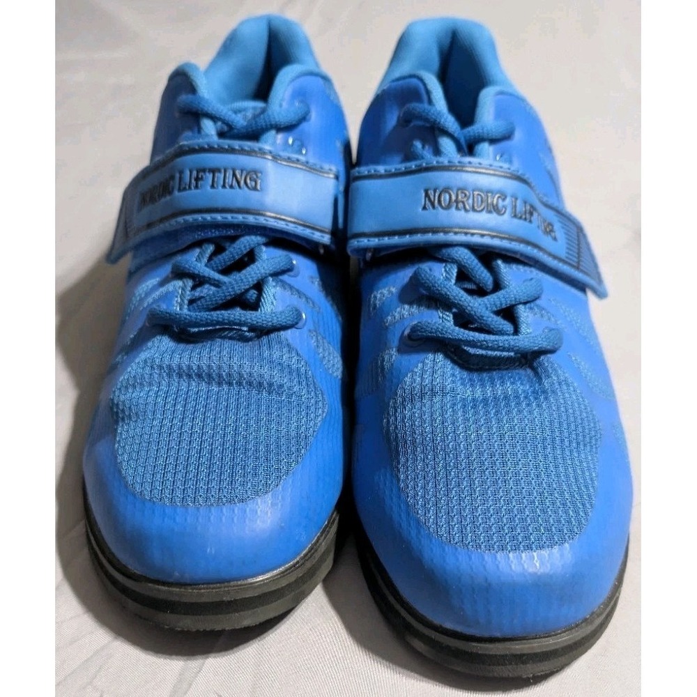 Nordic Lifting Weightlifting Shoes Mens 11 Blue Cross Training Gym Strap EU 44.5 - Picture 3 of 7